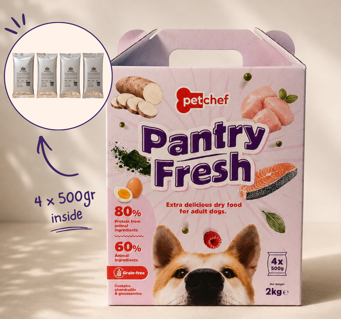Grain-free ξηρά τροφή 2kg