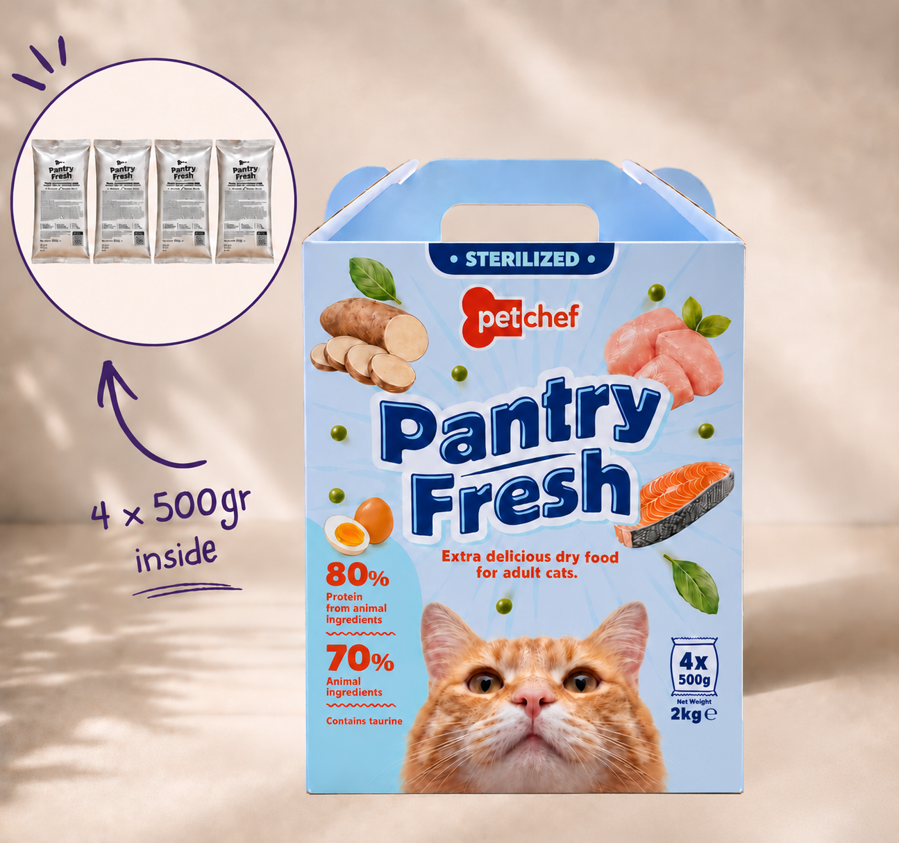 Grain-free ξηρά τροφή γάτας 2kg